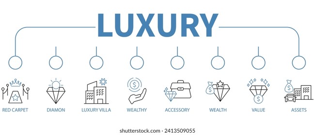 Luxury banner web icon vector illustration concept