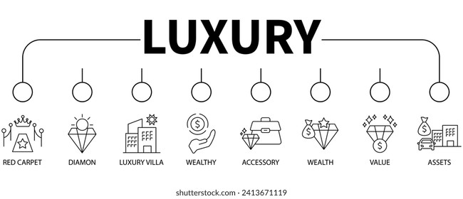 Luxury banner web icon vector illustration concept