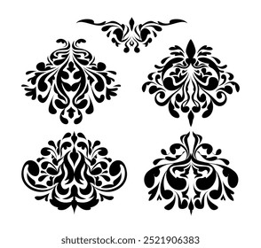 luxury baroque style ornament set
