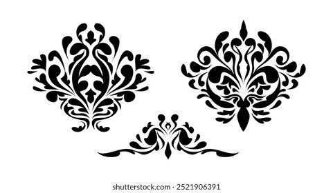 luxury baroque style ornament set