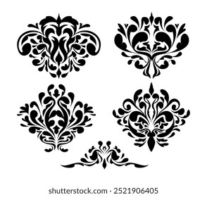 luxury baroque style ornament set