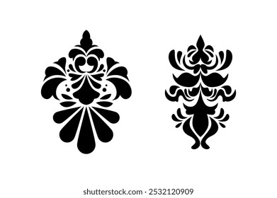 Luxury baroque style ornament set	