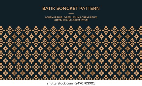 luxury Batik songket pattern frame border background