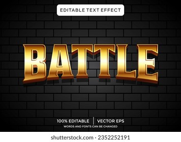 luxury battle 3D editable text effect