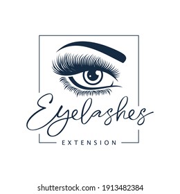 Luxury Beauty Eye Lashes Logo Vector Template
