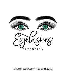 Luxury Beauty Eye Lashes Logo Vector Template
