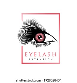 Luxury Beauty Eye Lashes Logo Vector Template	
