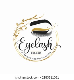 Luxury Beauty Eye Lashes Logo Vector Template