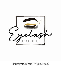 Luxury Beauty Eye Lashes Logo Vector Template