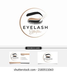 Luxury Beauty Eye Lashes Logo Vector Template