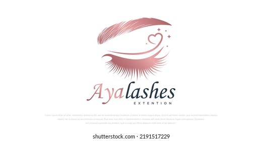 Luxury beauty eyelash logo design