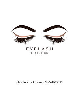 Luxury Beauty Eyelashes Extension Logo Design