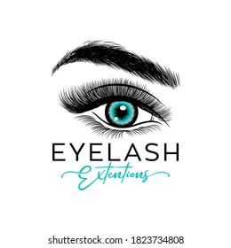 Luxury Beauty Eyelashes Logo Vector illustration