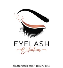 Luxury Beauty Eyelashes Logo Vector Illustration Stock Vector (Royalty ...