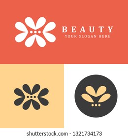 Luxury And Beauty Floral Vector Logo For Wedding Illustration, Invitation, Ornament Branding Purpose