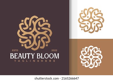 Luxury Beauty Flower Bloom Elegant Logo Design  Vector Template