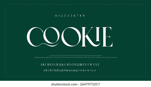 Logotipo de fonte de beleza de luxo alfabeto. Tipografia bela moda elegante letras clássicas serif itálico fontes casamento vintage retro casters logos. ilustração vetorial