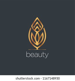 Luxury Beauty Leaf Elegant Logo Style Sign Symbol Icon