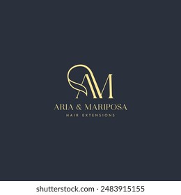AM Luxury Beauty logo design