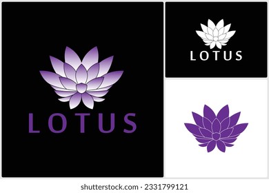 Luxury Beauty Lotus Icon Logo Design Template
