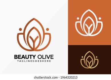 Luxury Beauty Lotus Logo Vector Design. Brand Identity emblem, designs concept, logos, logotype element for template.