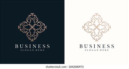 luxury beauty minimalist logo line art style. icon for salon,cosmetic,fashion, skin care template