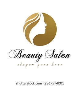 Luxury Beauty Salon Logo Design Women Beauty Face Logotype