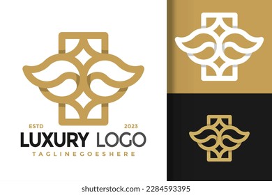 Luxury beauty spa logo vector icon illustration