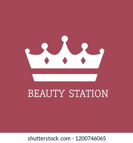 Luxury beauty station logo vector