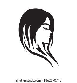 Luxury Beauty Woman Face Design and logo