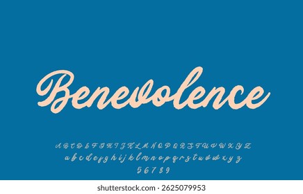 Luxury Benevolence alphabet letters font for logo