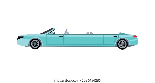 Lujo y gran Ilustración vectorial de coche de limusina para el banquete de bodas y evento.