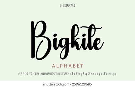 Luxury Bigkite alphabet letters font for logo
