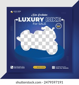 Luxury Bike Social Media Post design Template. Product Social Media Post design for Ads .