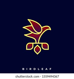 Luxury Bird Illustration Vector Template. Suitable for Creative Industry, Multimedia, entertainment, Educations, Shop, and any related business