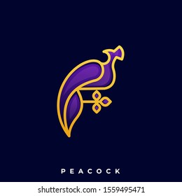 Luxury Bird Illustration Vector Template. Suitable for Creative Industry, Multimedia, entertainment, Educations, Shop, and any related business