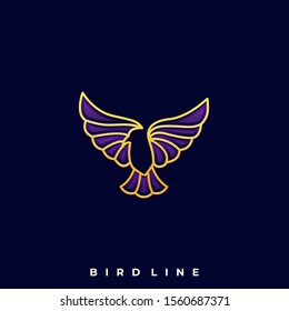 Luxury Bird Illustration Vector Template. Suitable for Creative Industry, Multimedia, entertainment, Educations, Shop, and any related business