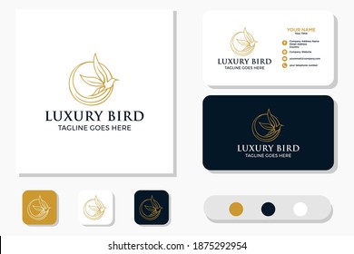 Luxury Bird Logo Design and Business Card