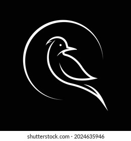 luxury bird logo design vector