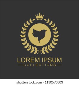 Luxury Bird Logo template in vector for Restaurant, Royalty, Boutique, Cafe, Hotel, Heraldic, Jewelry, Fashion and other vector illustration