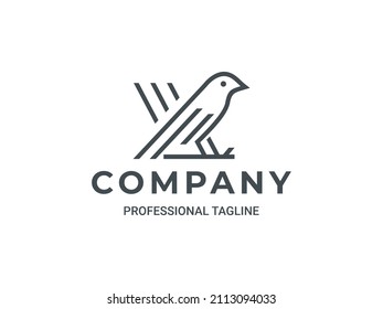 Luxury Bird nature logo template