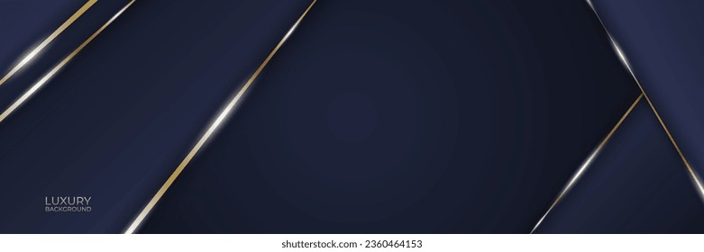 Luxury black abstract background design. Modern line pattern (guilloche curves) in monochrome colors. Premium stripe texture for banner, business backdrop. Dark horizontal vector template