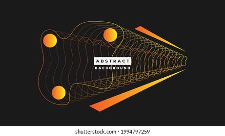 Luxury Black Abtract Background with Wave Strips Gradient Minimalist Modern style for Wallpaper, Web, Element, Banner, Landing page, and etc.