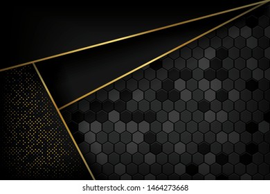 Luxury black background with 3d style. Decorative element for design.