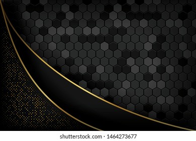 Luxury black background with 3d style. Decorative element for design.