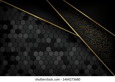 Luxury black background with 3d style. Decorative element for design.