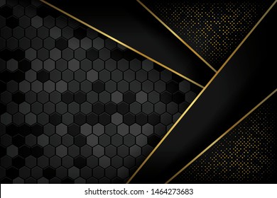 Luxury black background with 3d style. Decorative element for design.