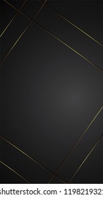 luxury black background banner vector illustration with gold strip art deco black concept