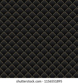 Luxury black background. Dark geometric squares pattern texture. Vector illustration
