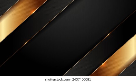 luxury black background featuring golden glitters. Perfect for marketing materials, banners, and websites. Modern, stylish, and ideal for a sophisticated visual impact.